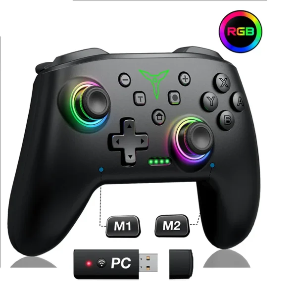 Controle Beboncool Switch Pro Dupla Vibração Compatível com PC, Switch, Switch Lite, Xbox,Switch Oled